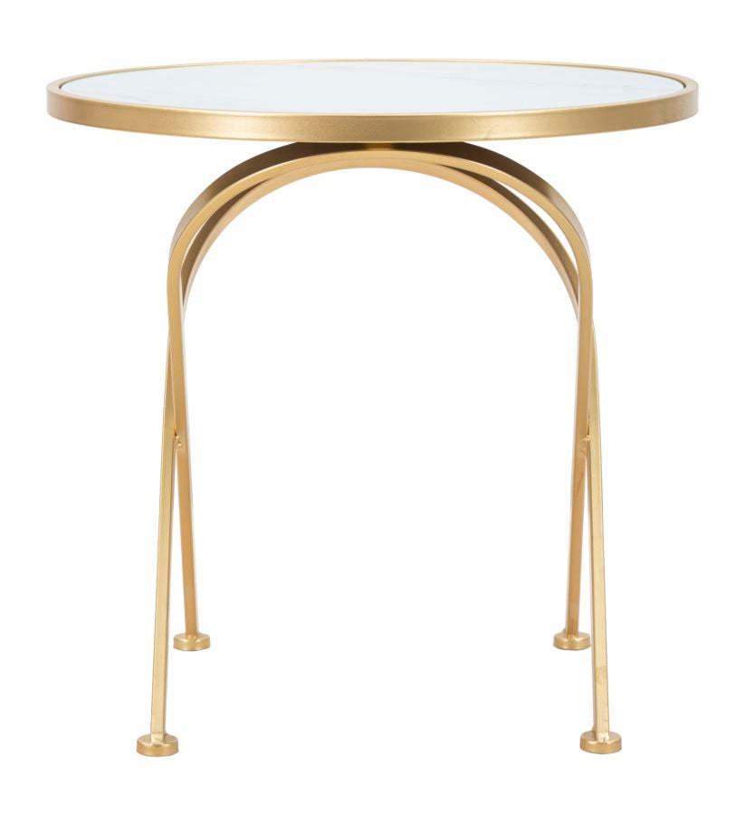 Mesa Redonda Pequena GLAM – Dourado e Multicolor