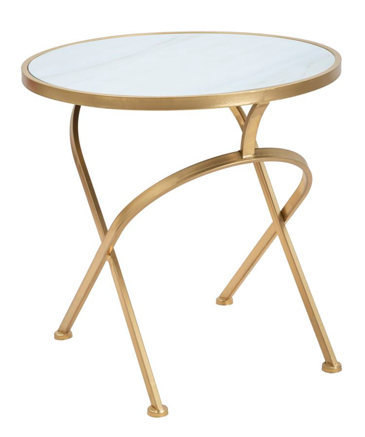 Mesa Redonda Pequena GLAM – Dourado e Multicolor