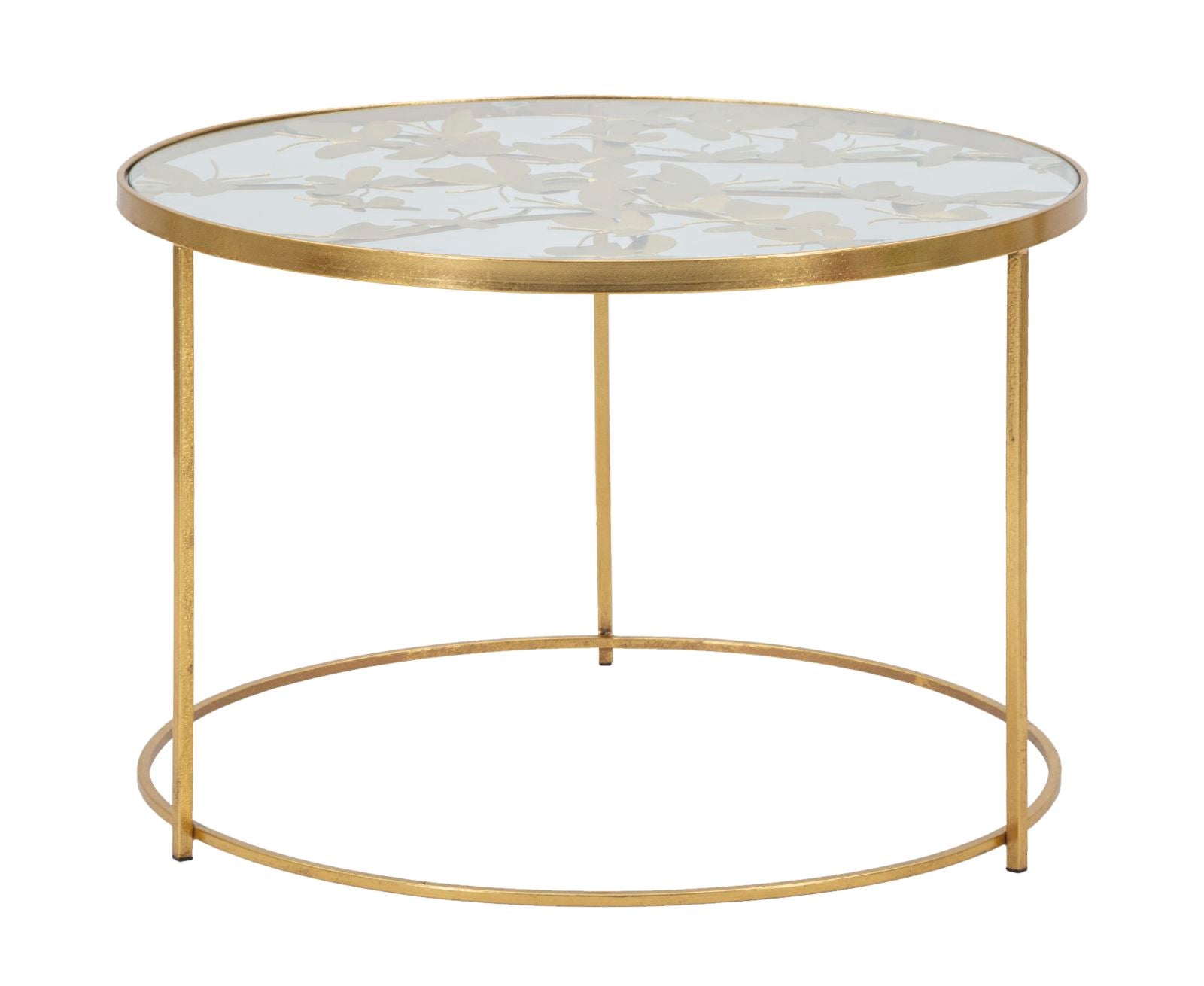 Mesa de Centro Redonda GLAM – Dourada