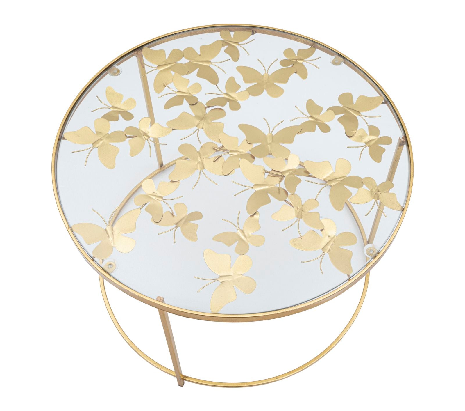 Mesa de Centro Redonda GLAM – Dourada