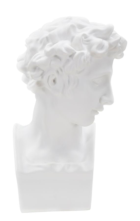 Estátua de Cabeça Masculina GLAM – Branco