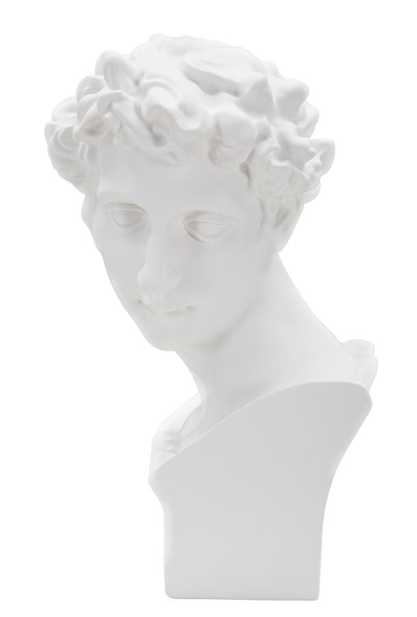 Estátua de Cabeça Masculina GLAM – Branco