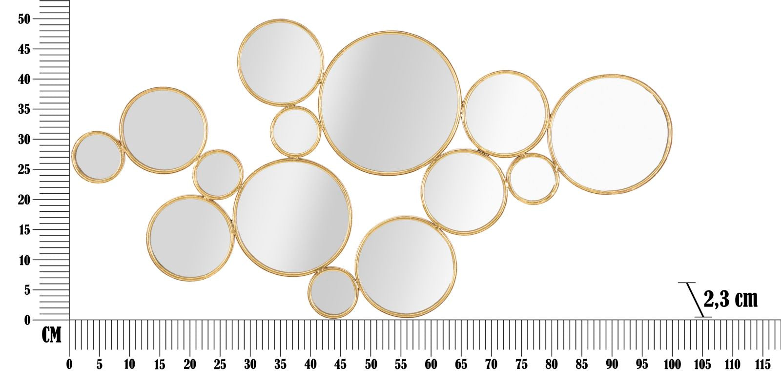 Espelhos de Parede GLAM – Dourado