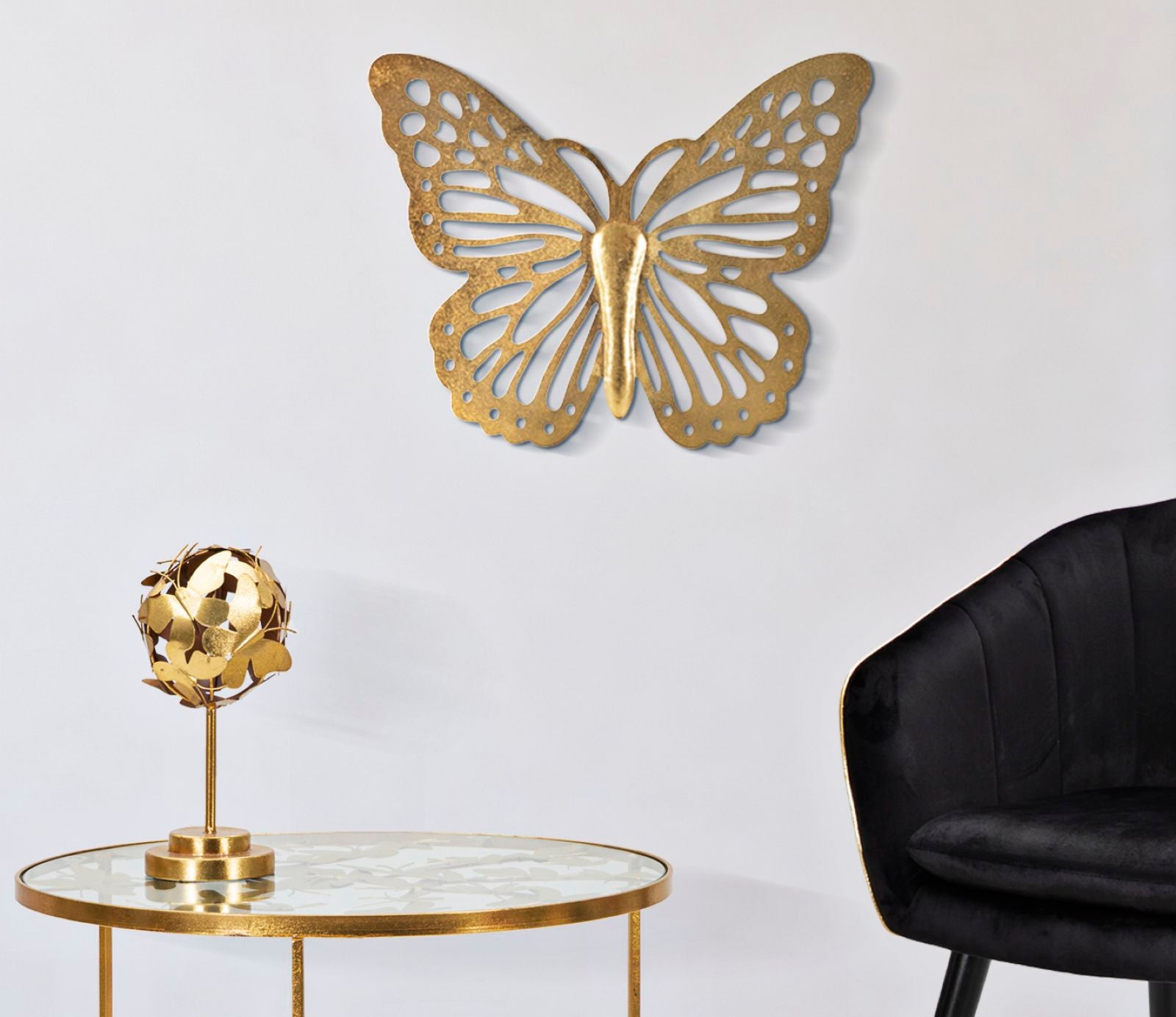Borboleta Decorativa de Parede 3D GLAM – Dourado