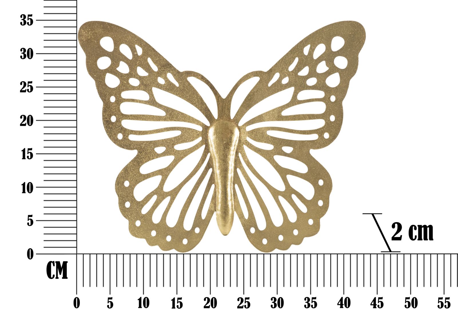 Borboleta Decorativa de Parede 3D GLAM – Dourado