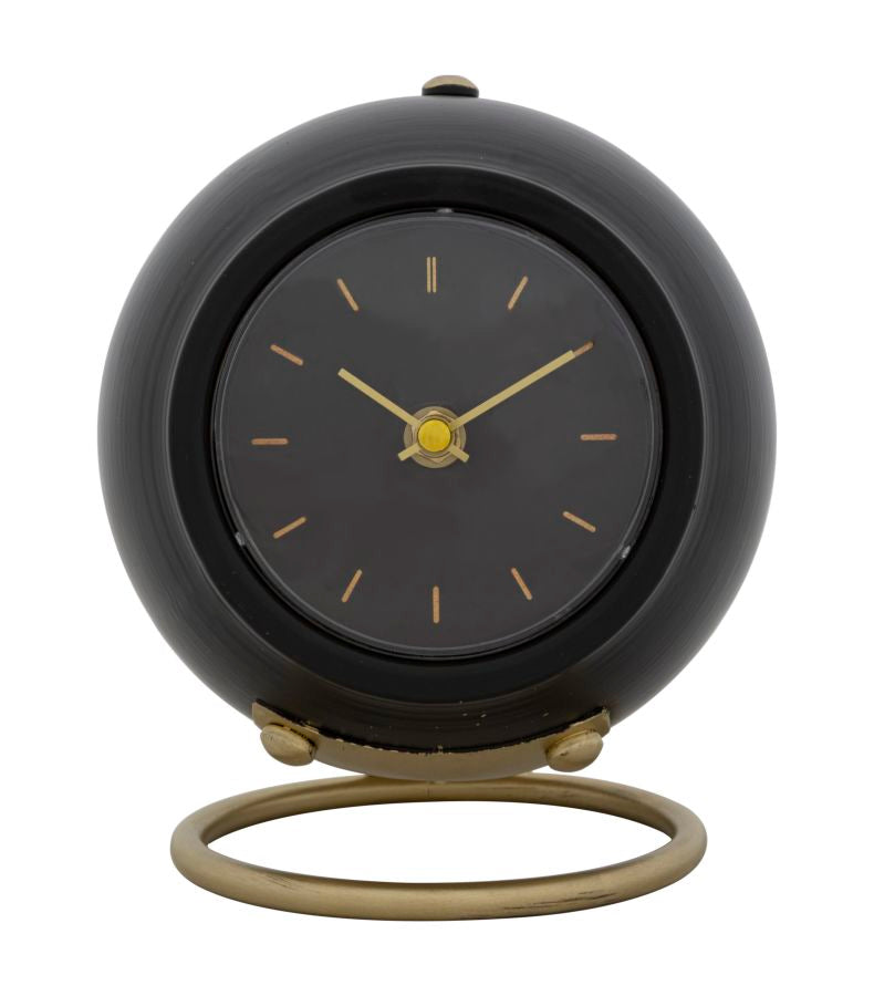 Relógio de Mesa GLAM – Preto e Dourado