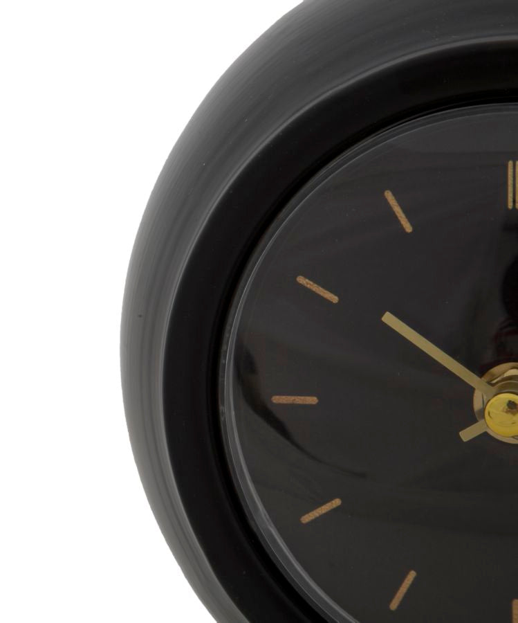 Relógio de Mesa GLAM – Preto e Dourado