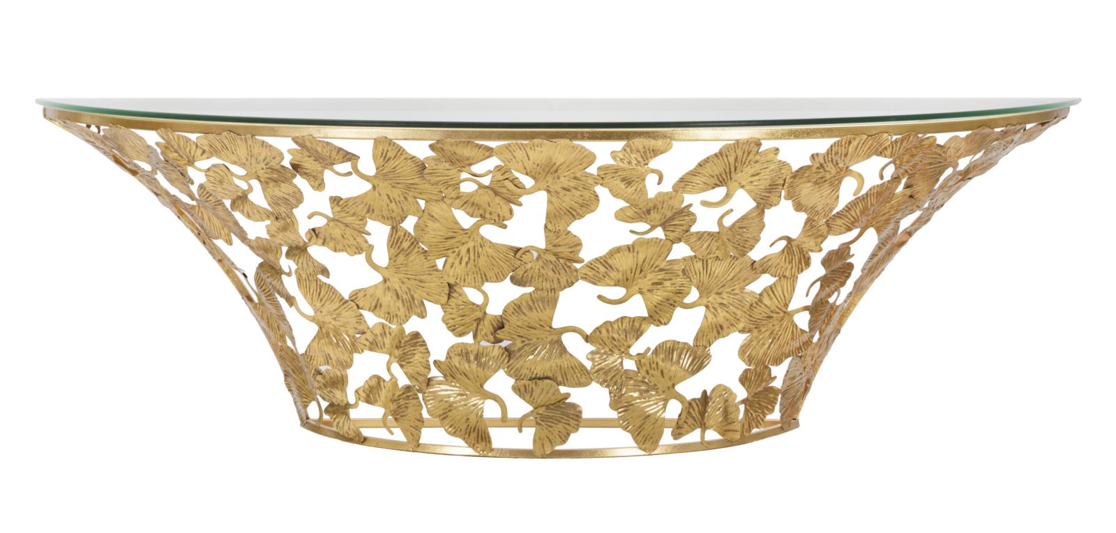 Mesa Consola Semicircular GLAM – Dourado