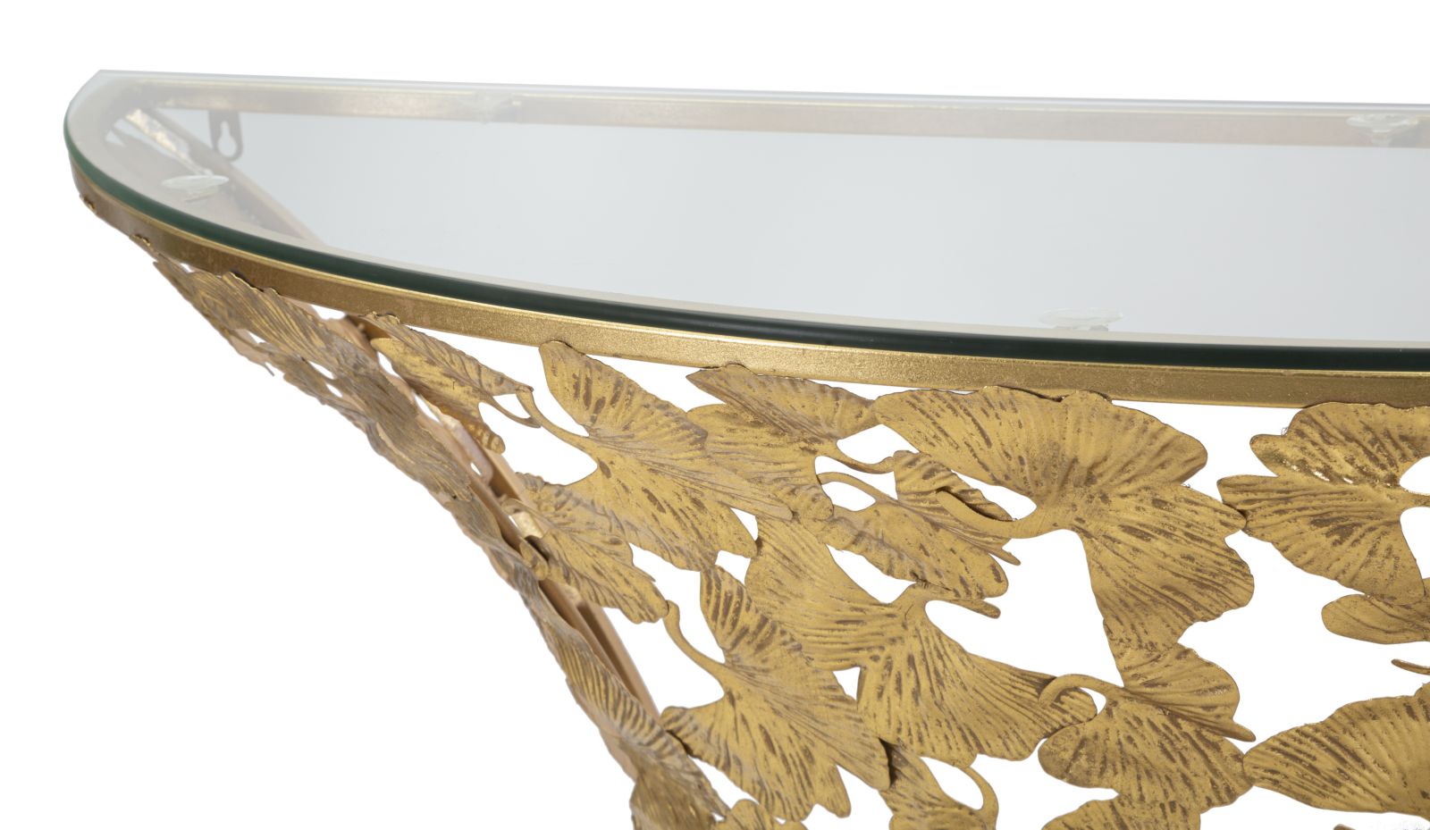 Mesa Consola Semicircular GLAM – Dourado