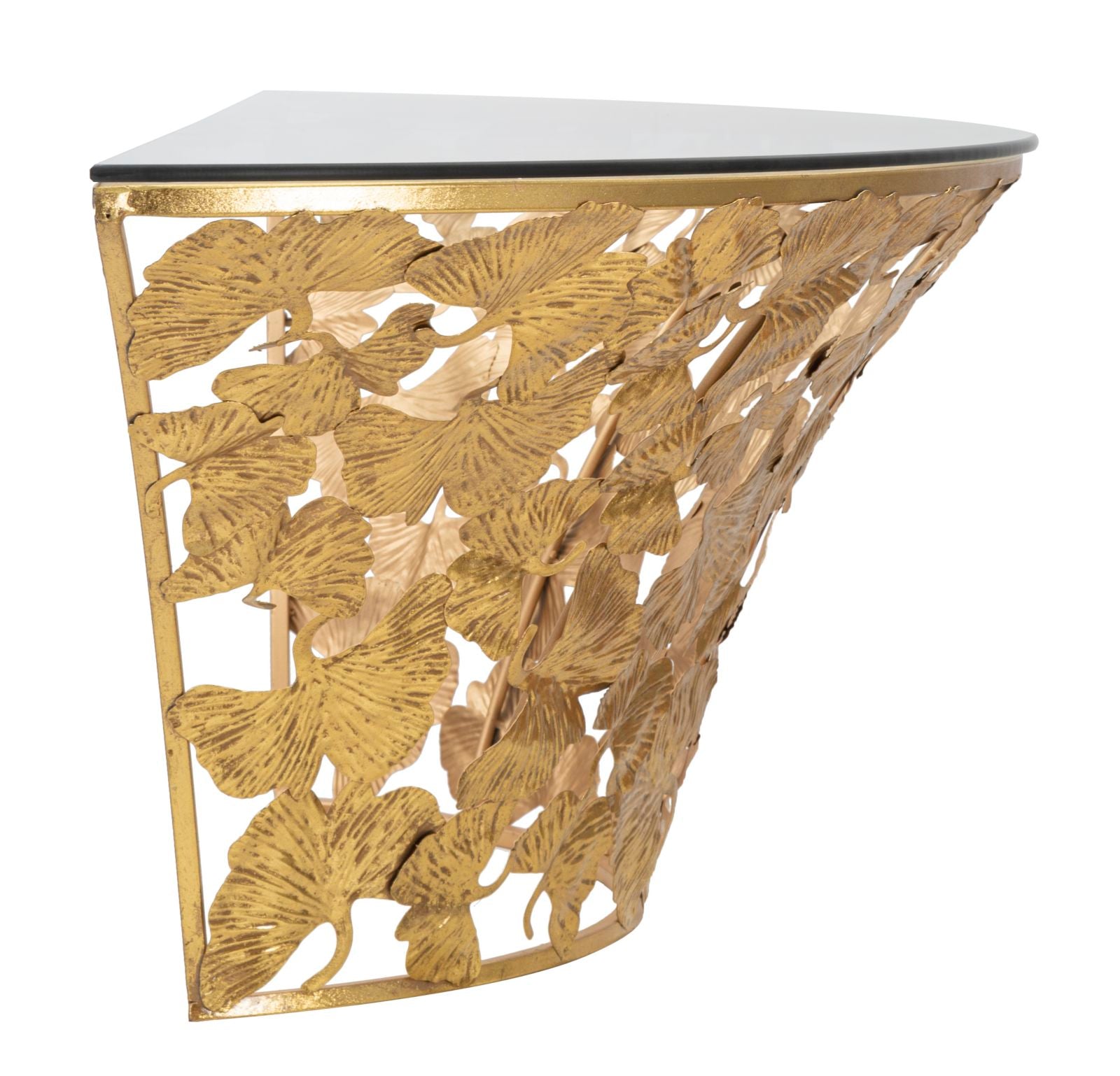 Mesa Consola Semicircular GLAM – Dourado