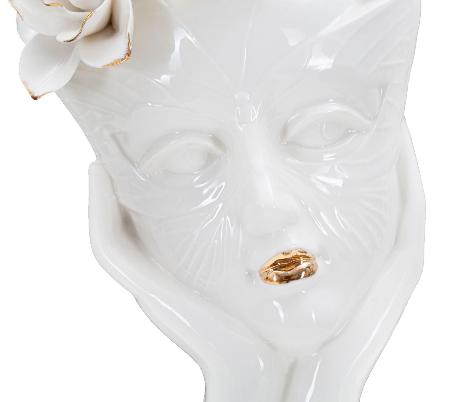 Vaso GLAM – Branco e Dourado