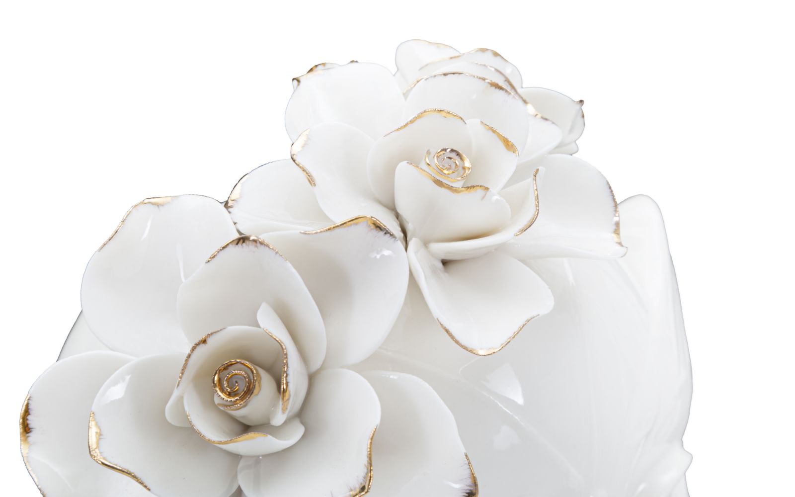 Vaso GLAM – Branco e Dourado