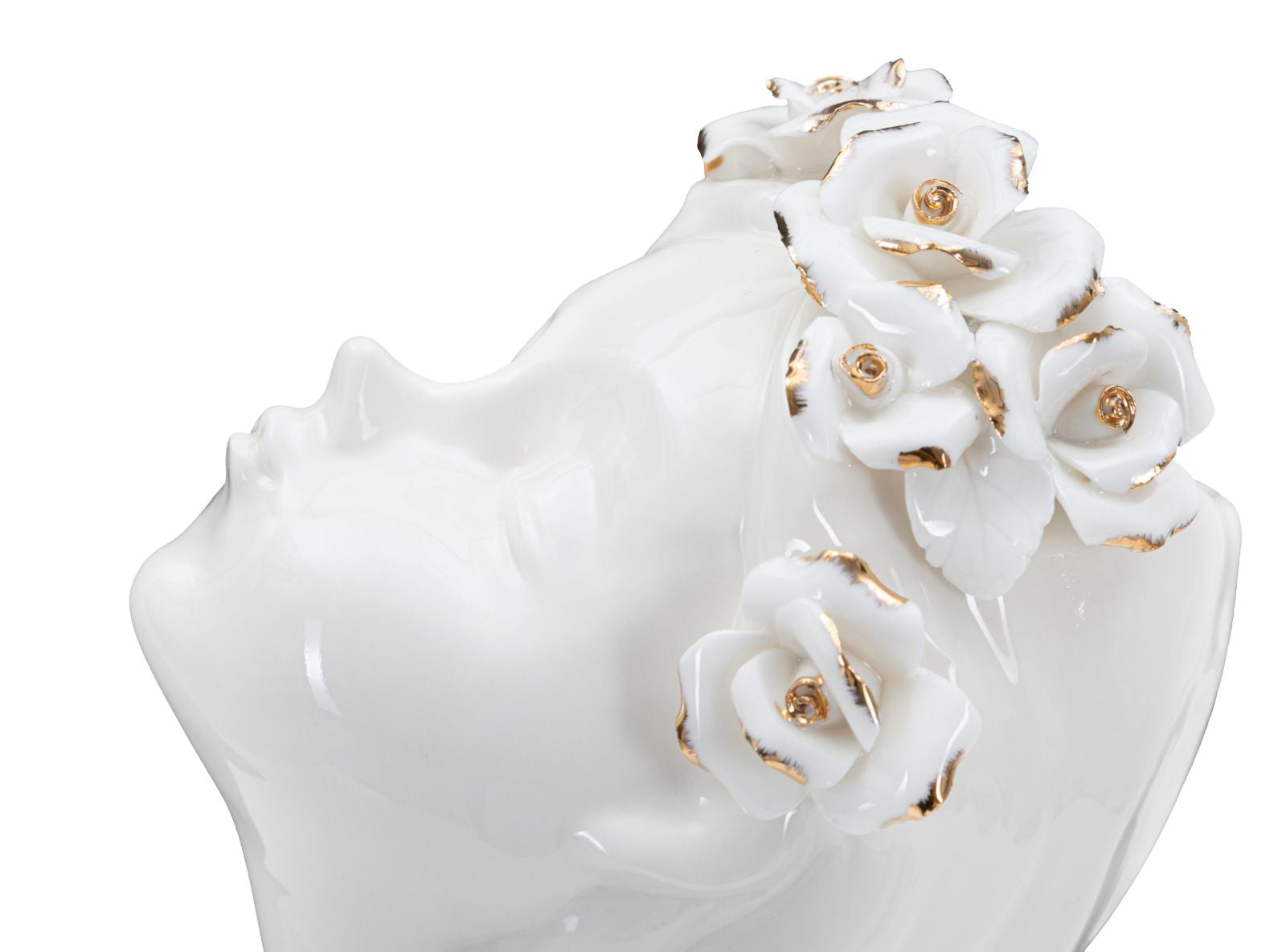 Vaso GLAM – Branco e Dourado