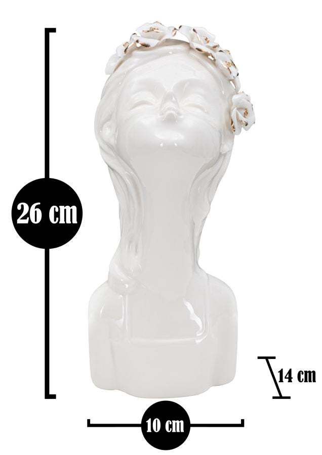Vaso GLAM – Branco e Dourado