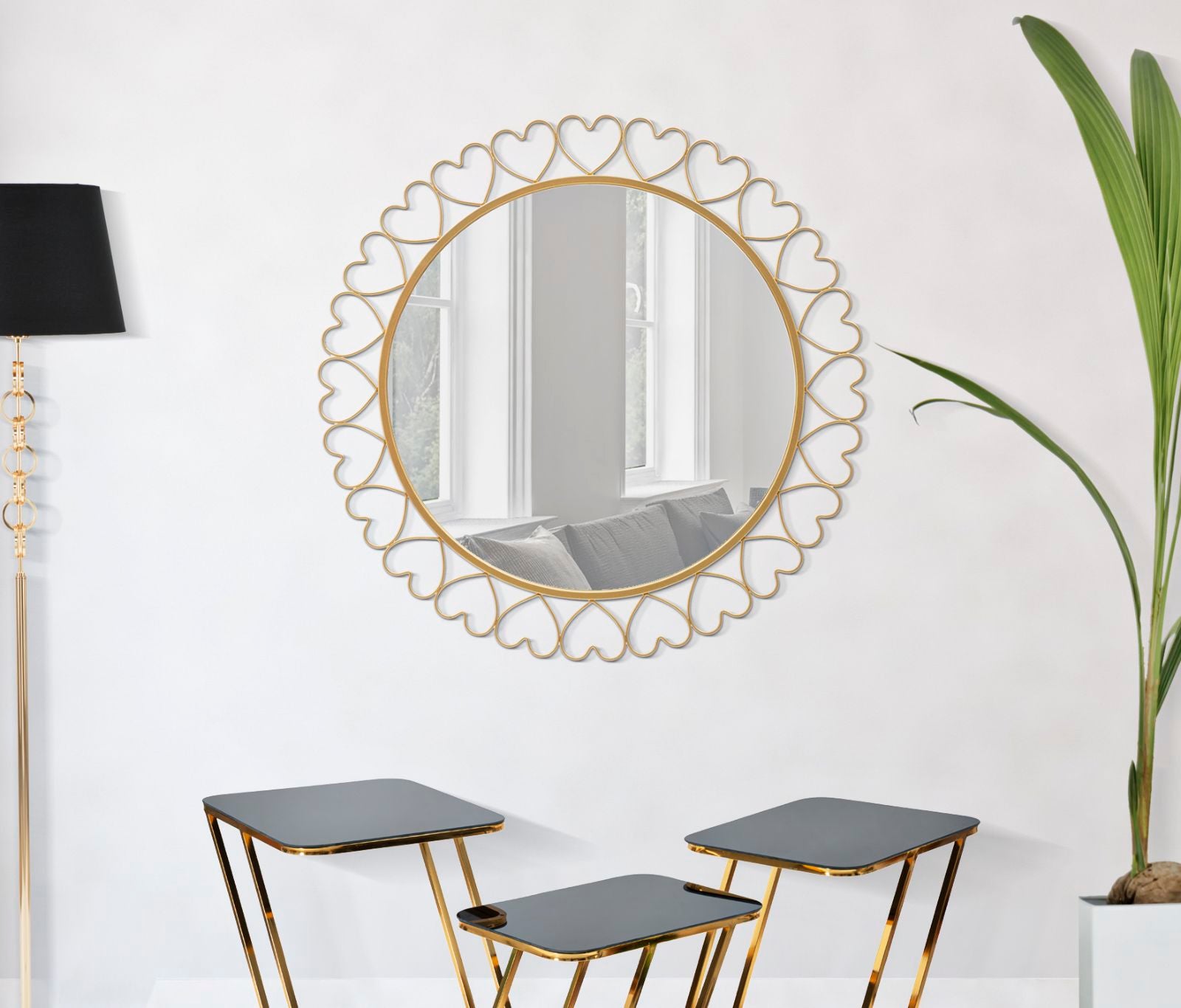 Espelho Redondo GLAM – Dourado