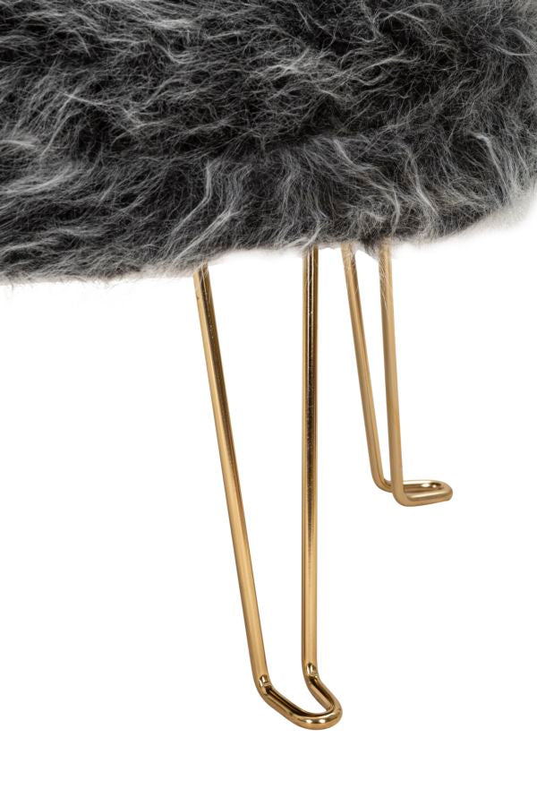 Cadeira Particular GLAM – Cinzento e Dourado