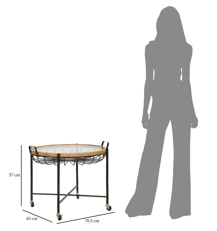 Mesa Baixa Redonda BOHO CHIC – Multicolor