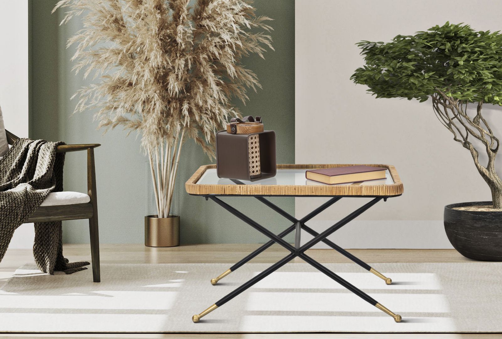 Mesa de Centro Retangular BOHO CHIC – Multicolor