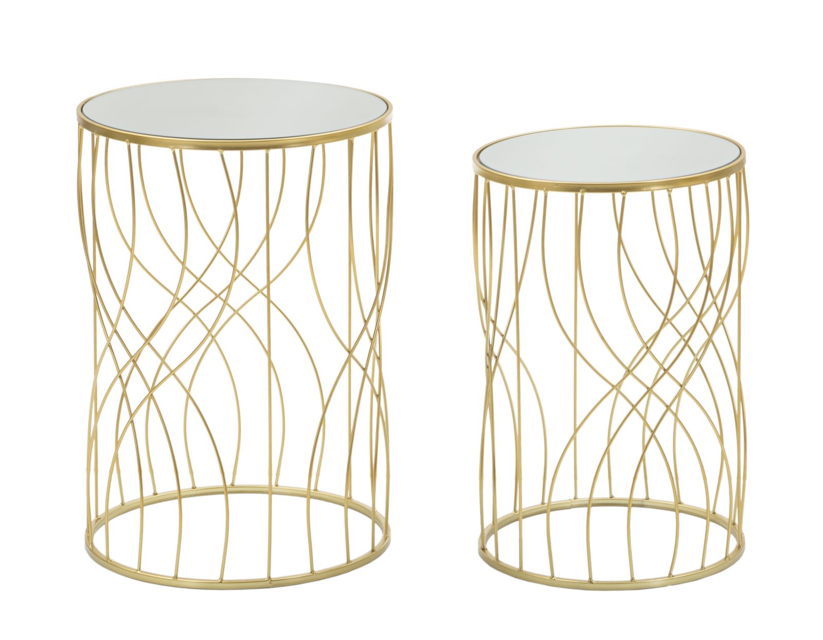 Mesas Redondas Pequenas GLAM – Dourado