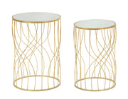 Mesas Redondas Pequenas GLAM – Dourado