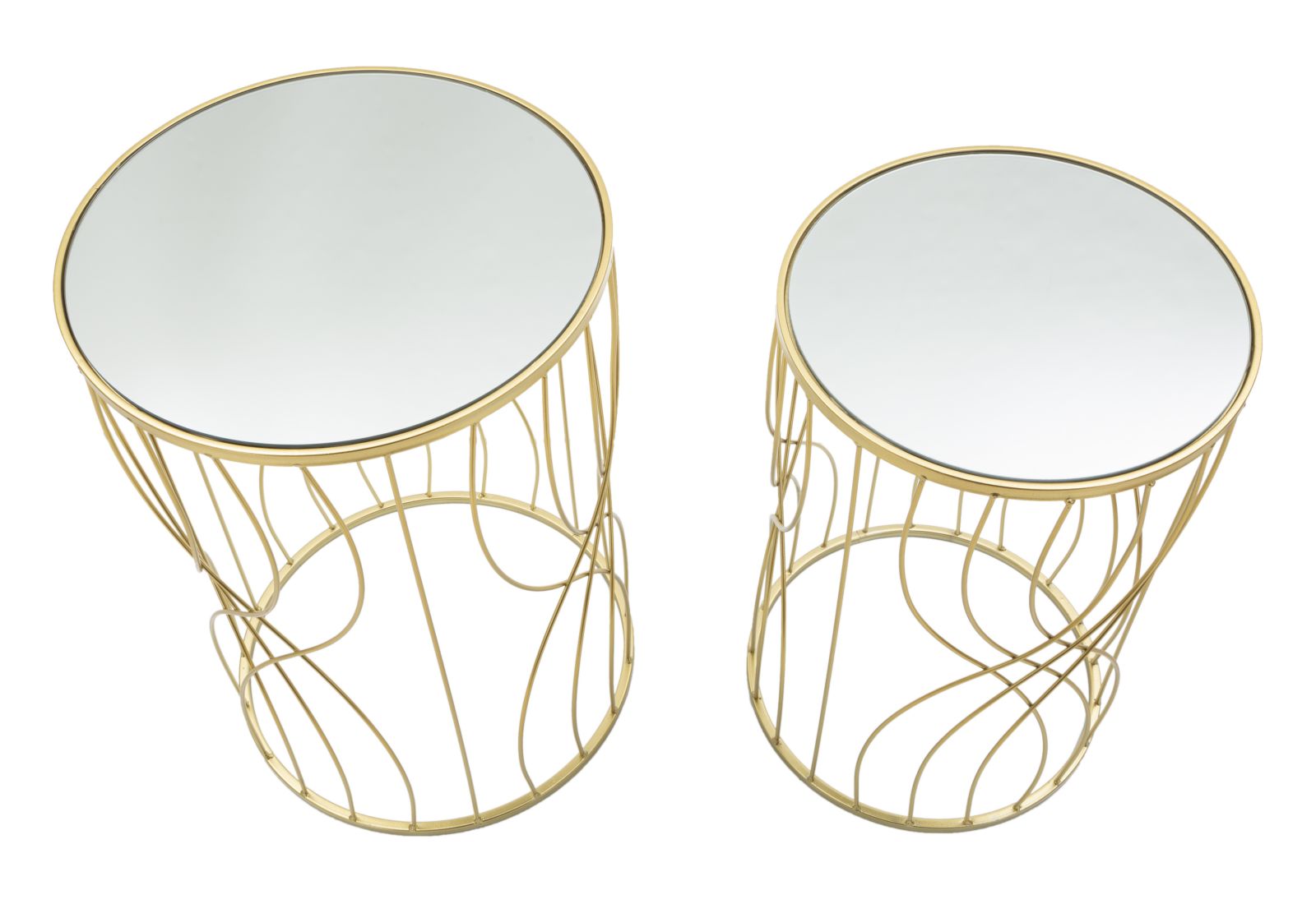 Mesas Redondas Pequenas GLAM – Dourado