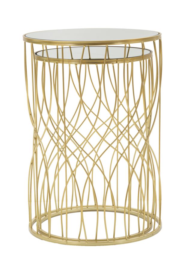 Mesas Redondas Pequenas GLAM – Dourado
