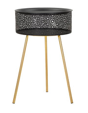 Mesa Redonda Pequena GLAM – Dourada e Preta
