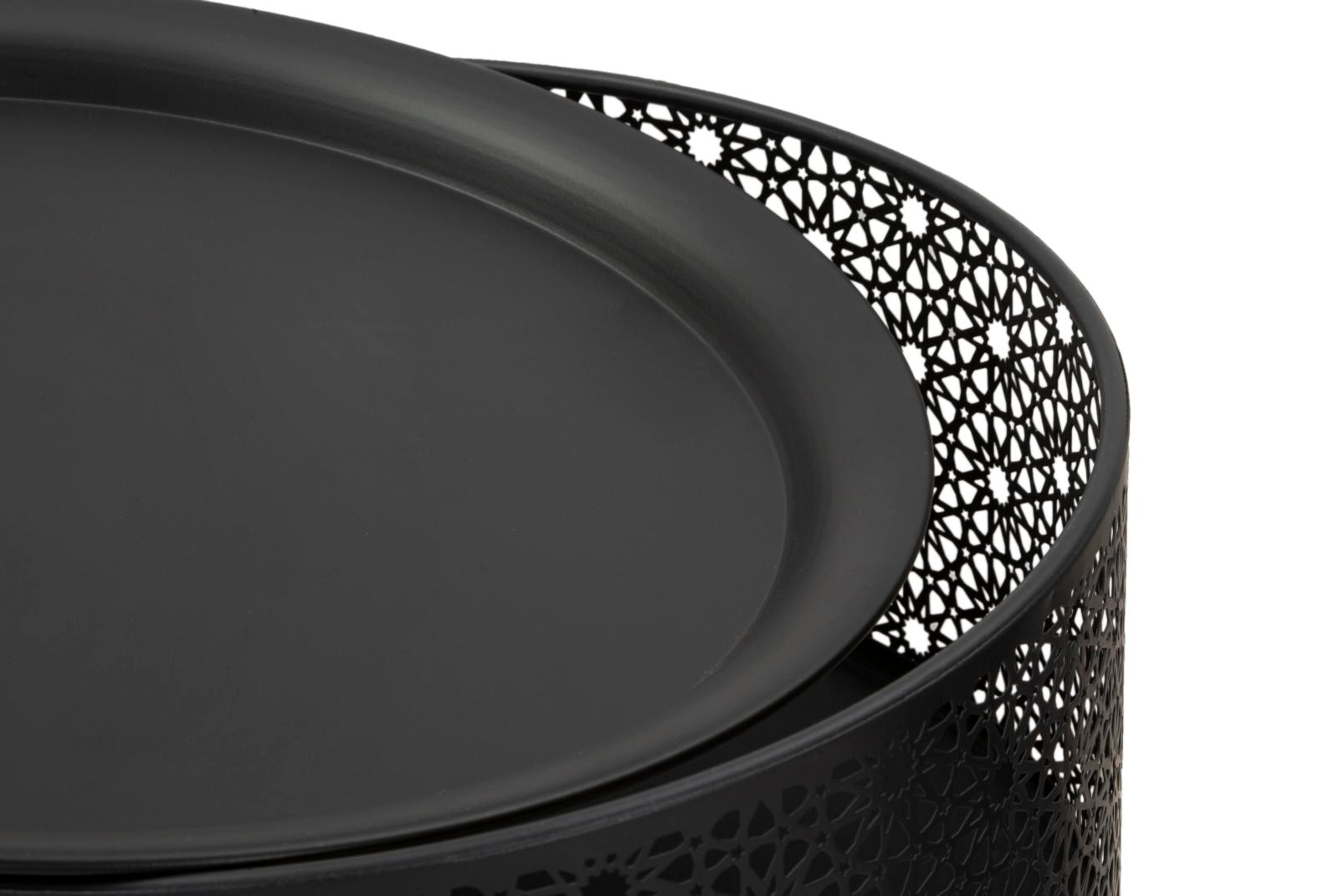Mesa Redonda Pequena GLAM – Dourada e Preta