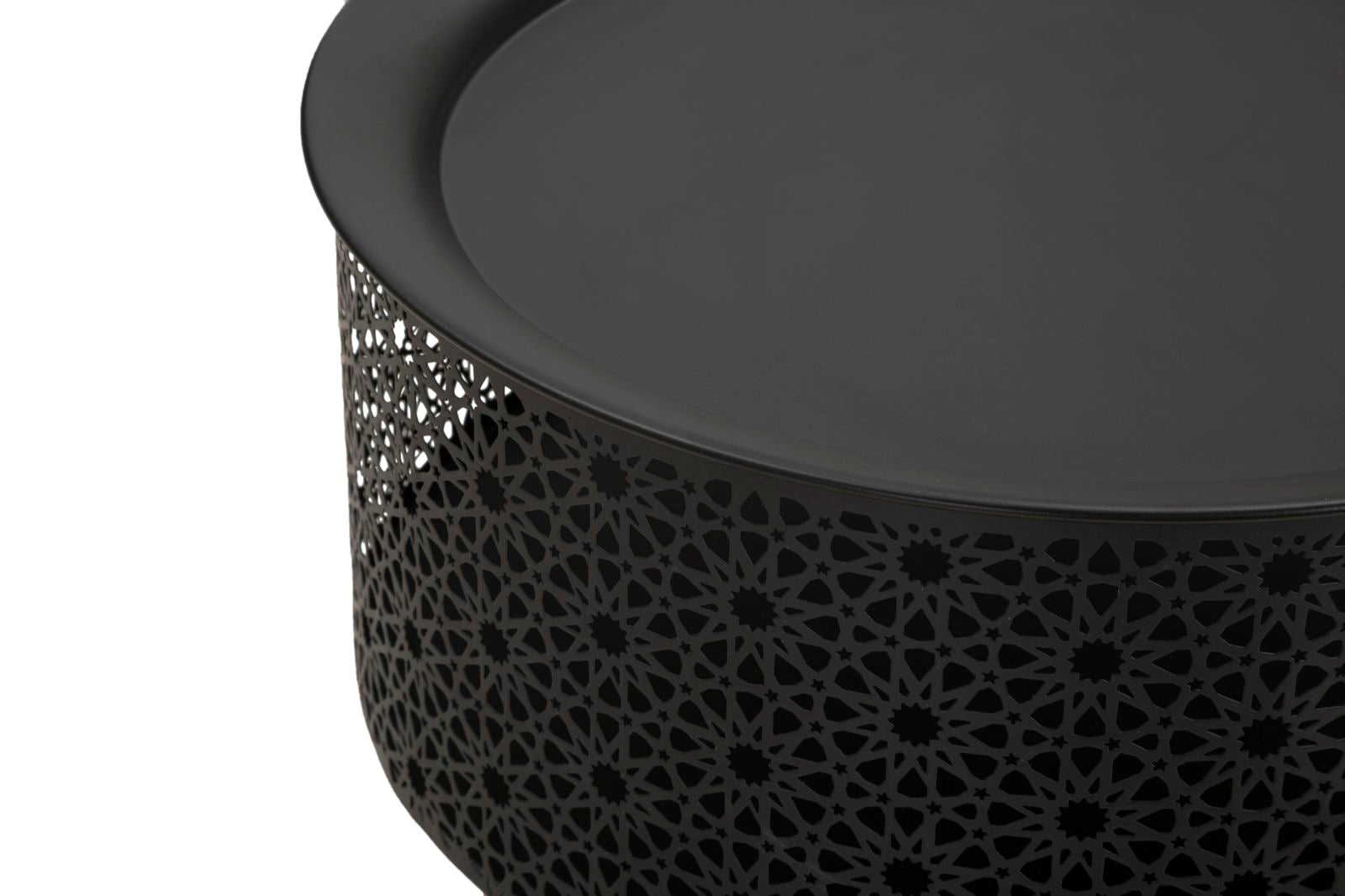 Mesa Redonda Pequena GLAM – Dourado e Preto