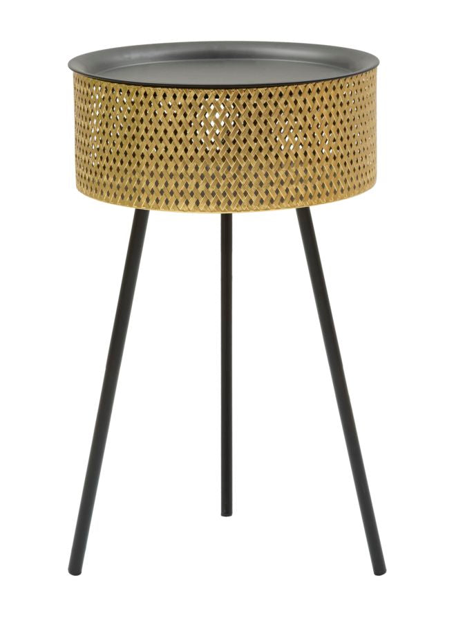 Mesa Redonda Pequena GLAM – Dourado e Preto