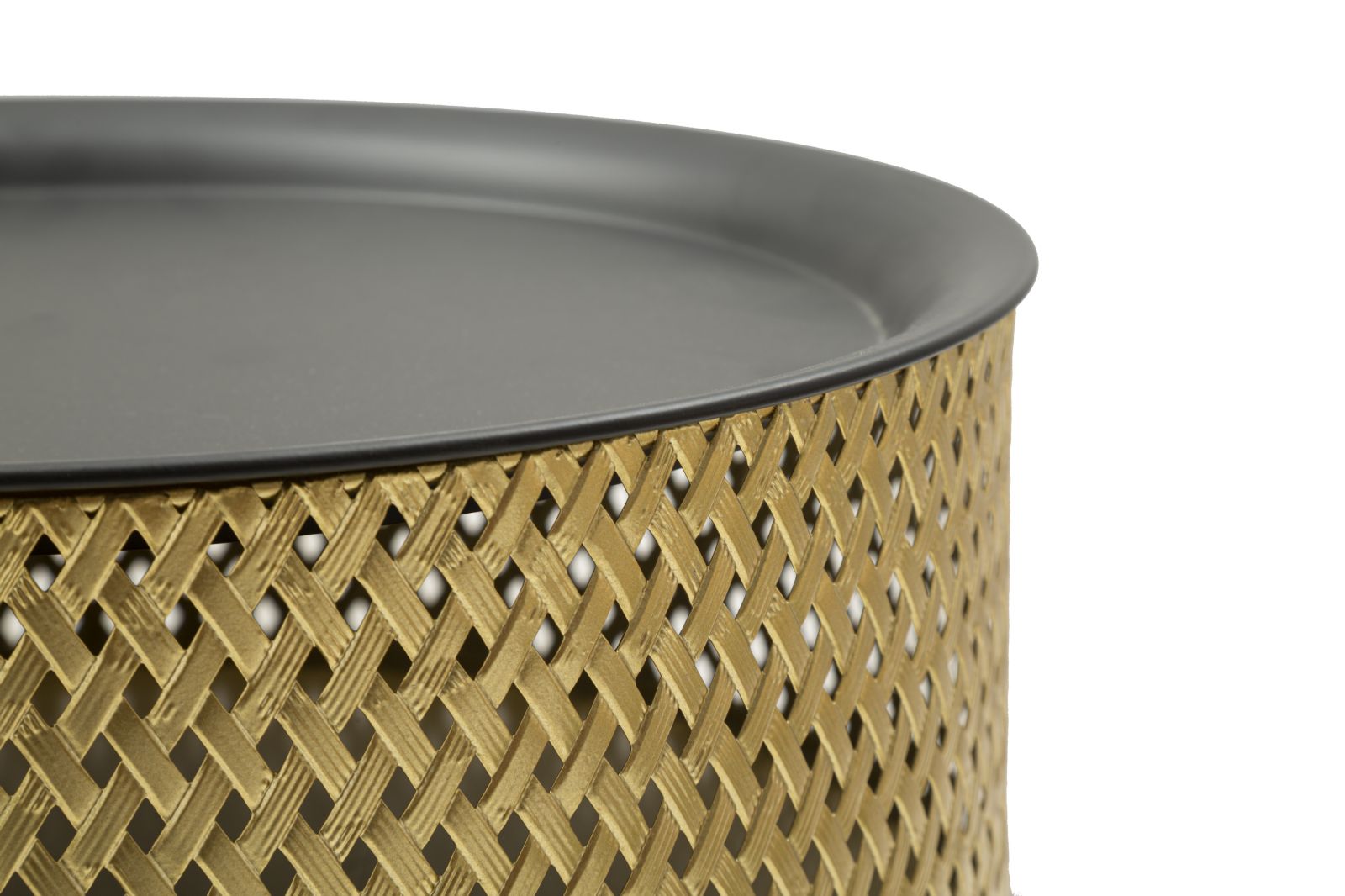 Mesa Redonda Pequena GLAM – Dourado e Preto