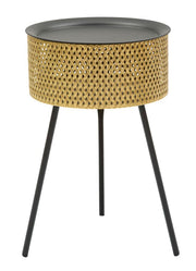 Mesa Redonda Pequena GLAM – Dourada e Preta
