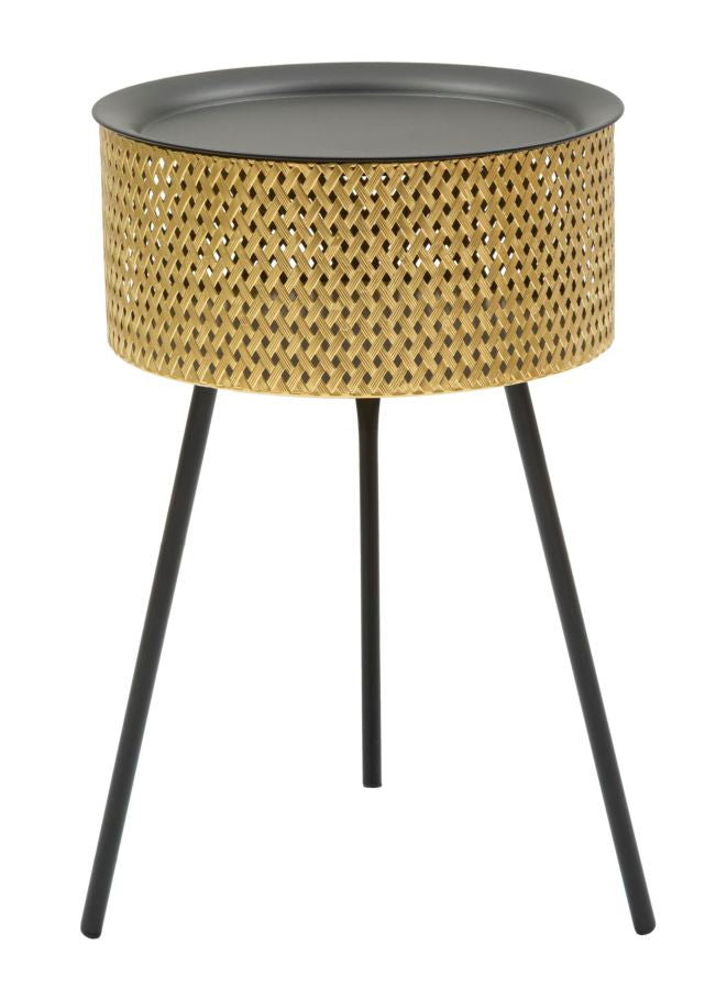 Mesa Redonda Pequena GLAM – Dourada e Preta