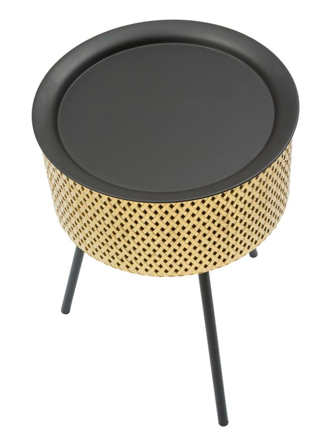 Mesa Redonda Pequena GLAM – Dourada e Preta