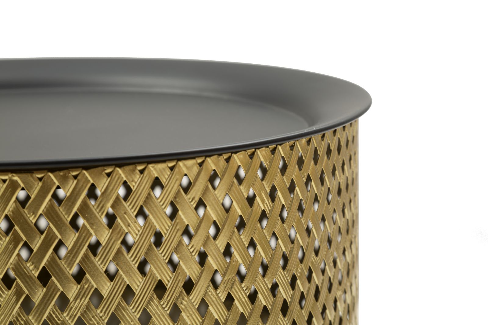 Mesa Redonda Pequena GLAM – Dourada e Preta