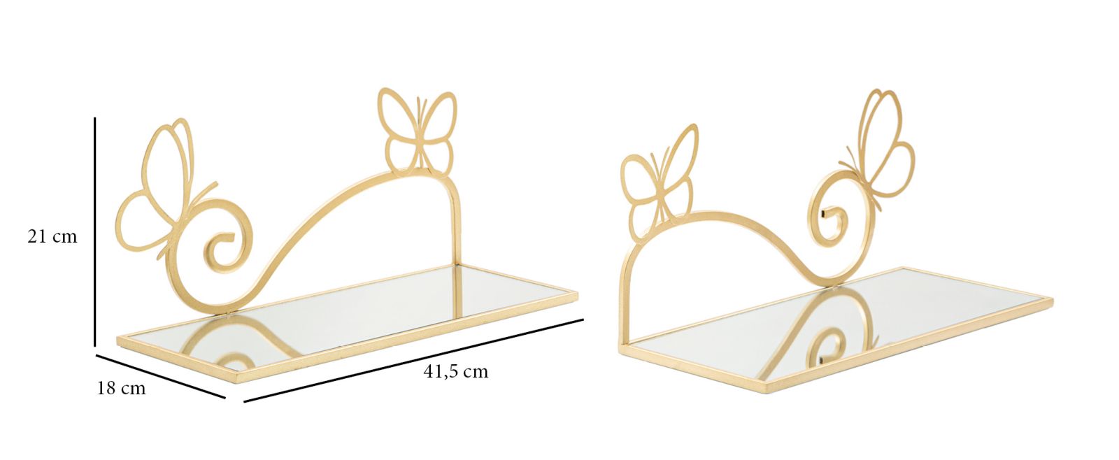 Prateleiras de Parede GLAM – Dourado