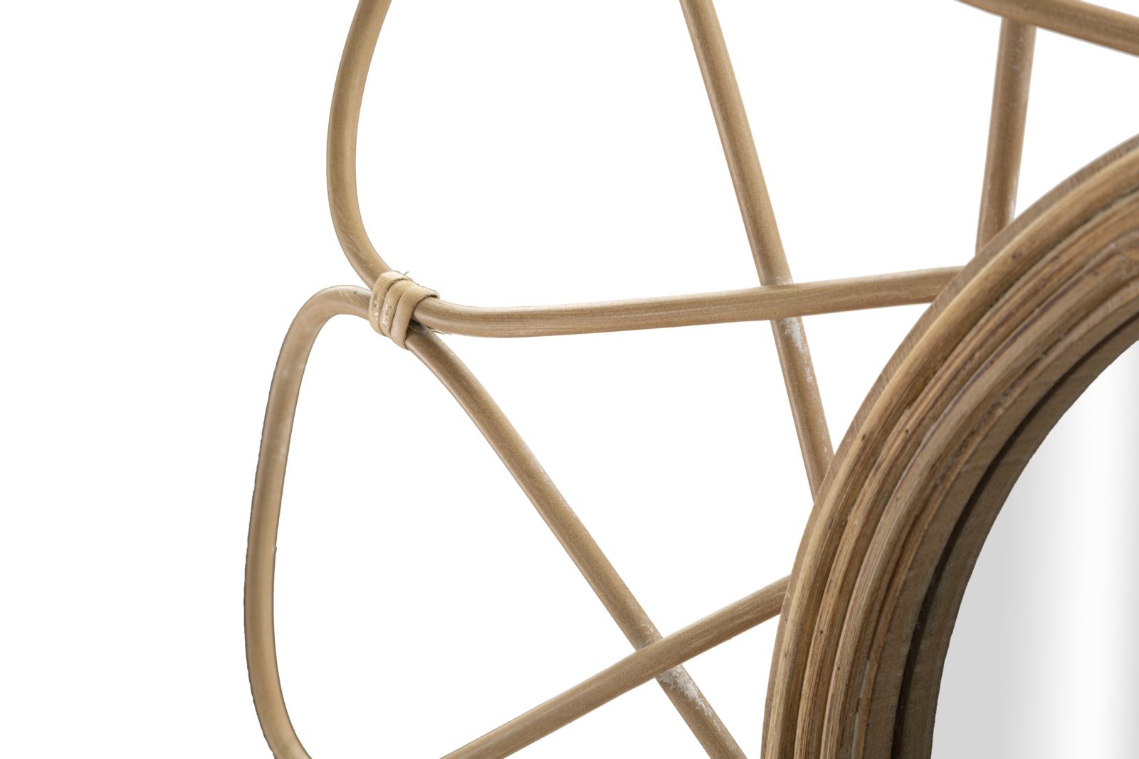 Espelho de Parede Redondo BOHO CHICH – Castanho