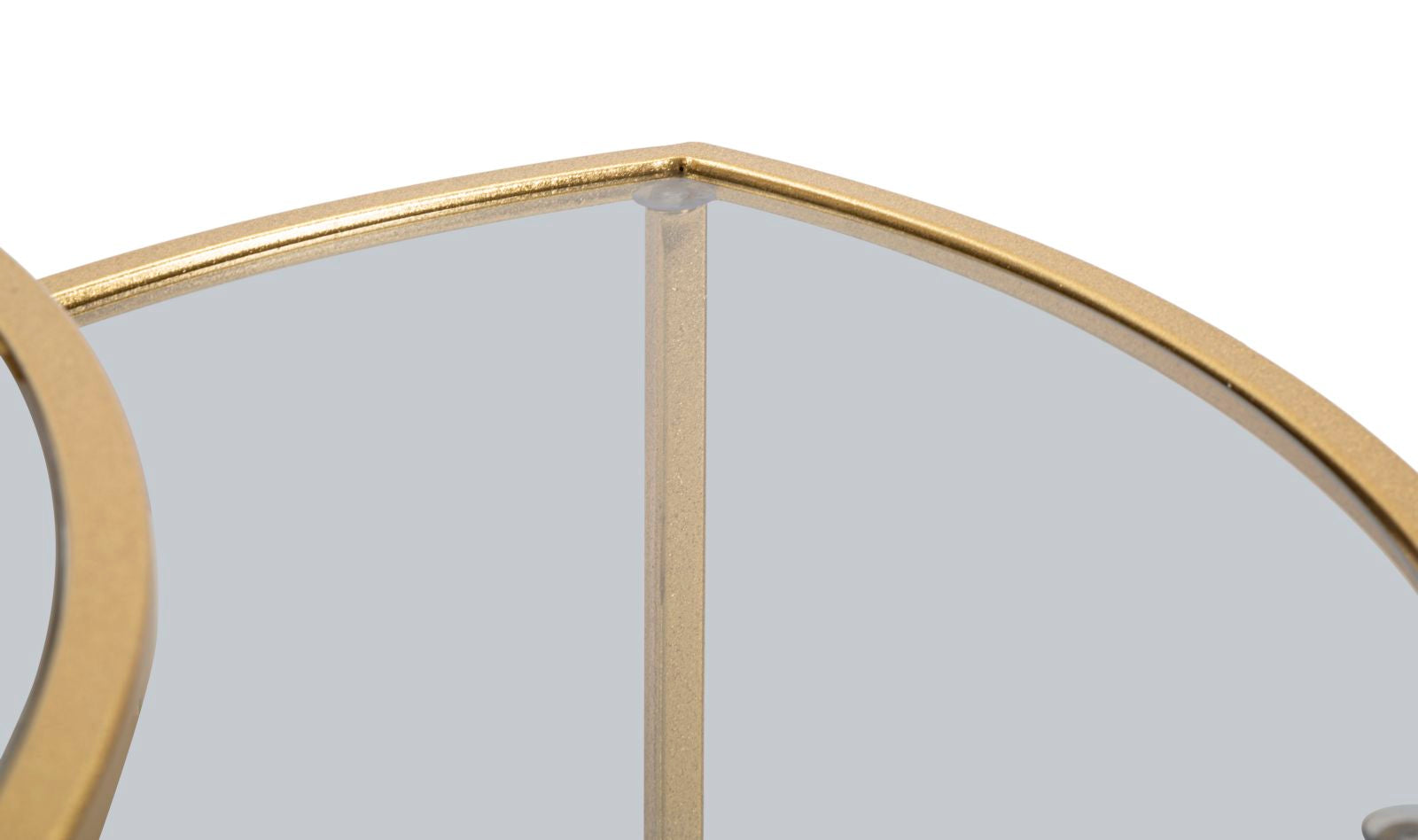 Conjunto de Mesas de Café Triangulares GLAM – Dourado