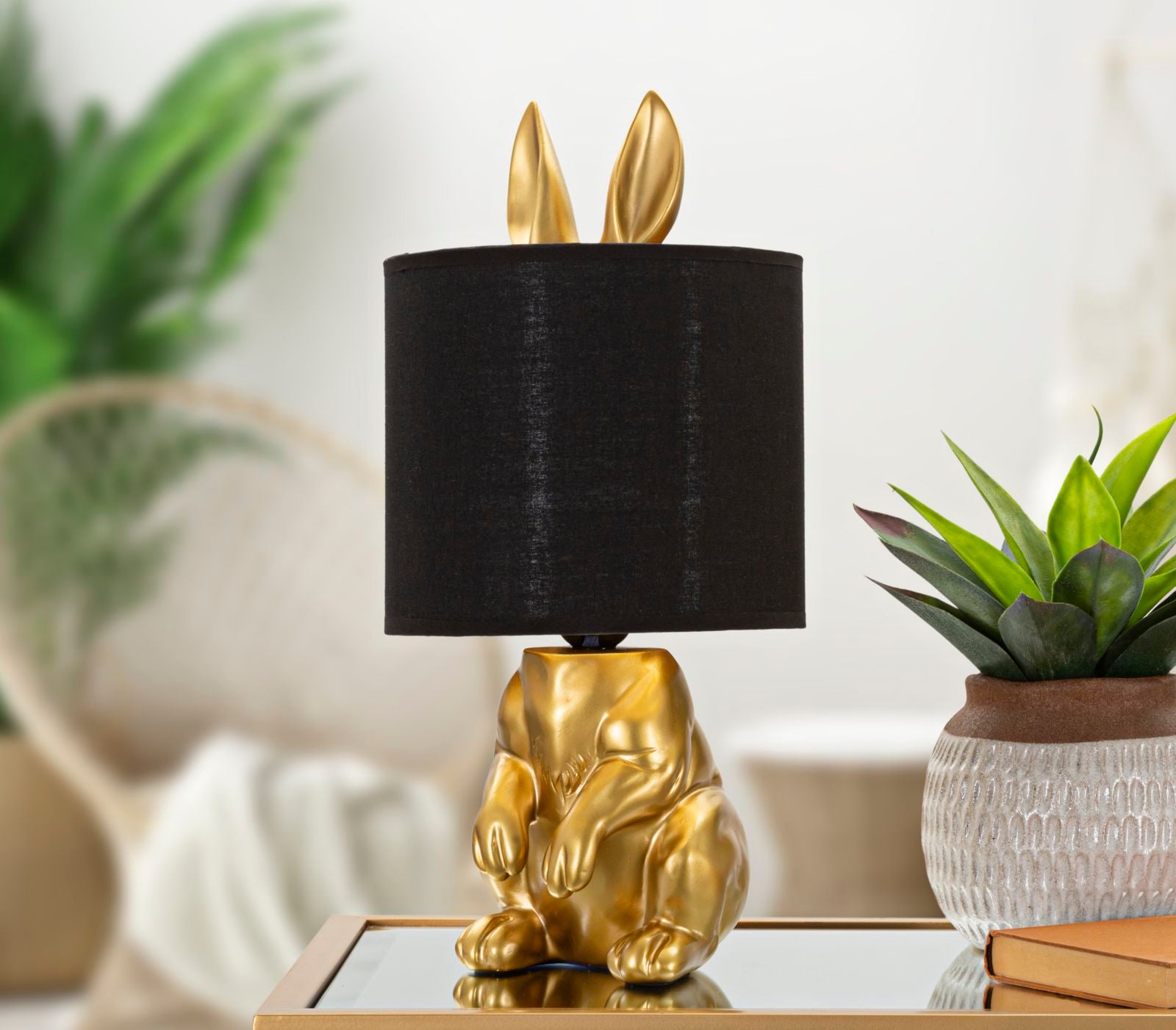 Candeeiro de mesa GLAM – Dourado/Preto