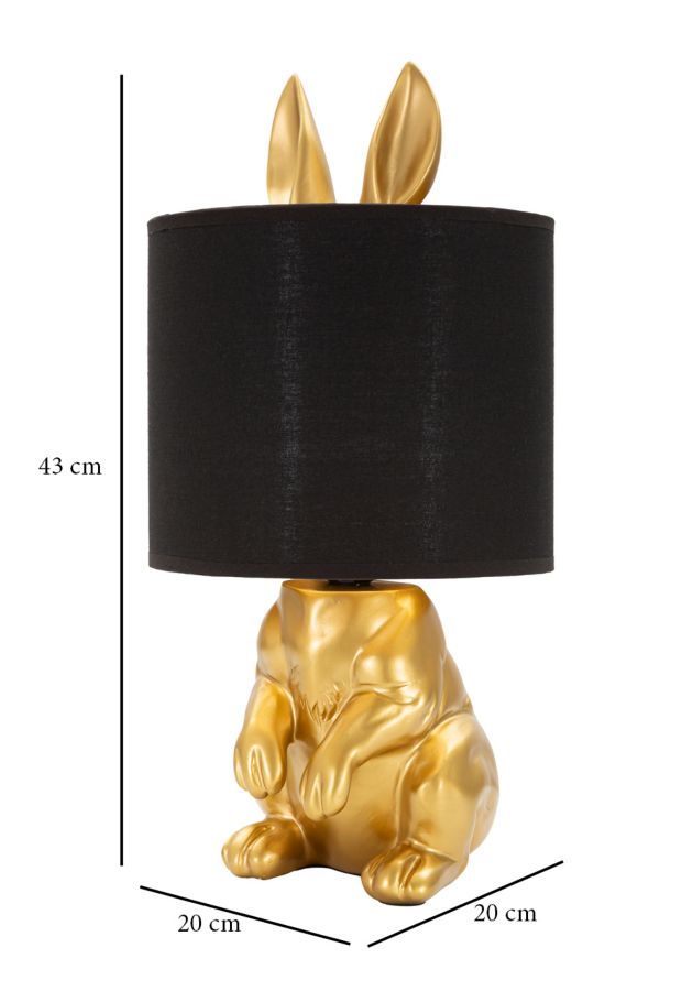 Candeeiro de mesa GLAM – Dourado/Preto