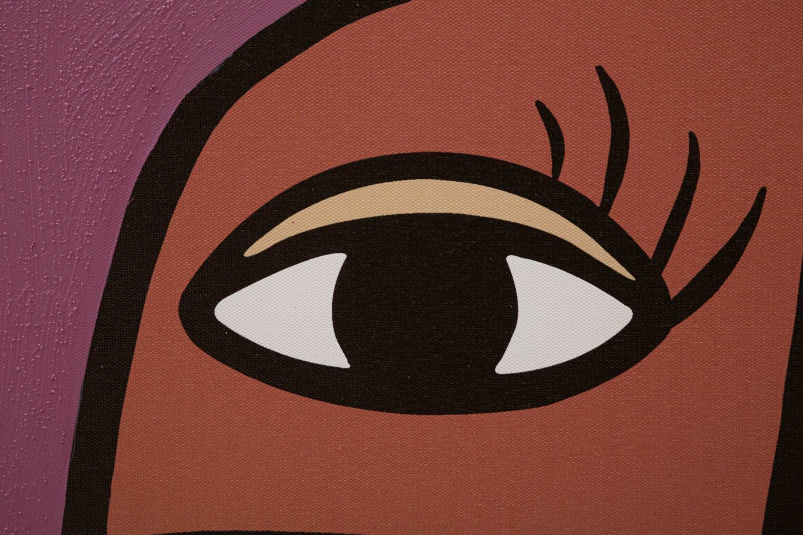 Quadro em tela emoldurado – Multicolor – madeira de pinho