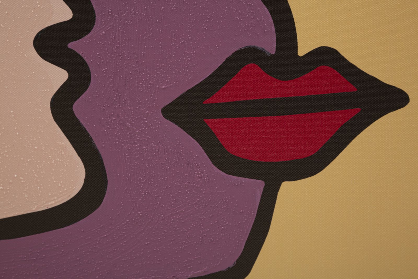 Quadro em tela emoldurado – Multicolor – madeira de pinho