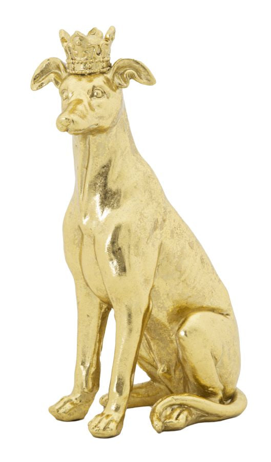 Estátua de Cão Sentado GLAM – Dourado