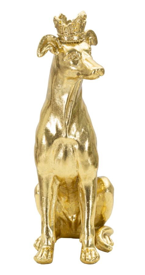 Estátua de Cão Sentado GLAM – Dourado