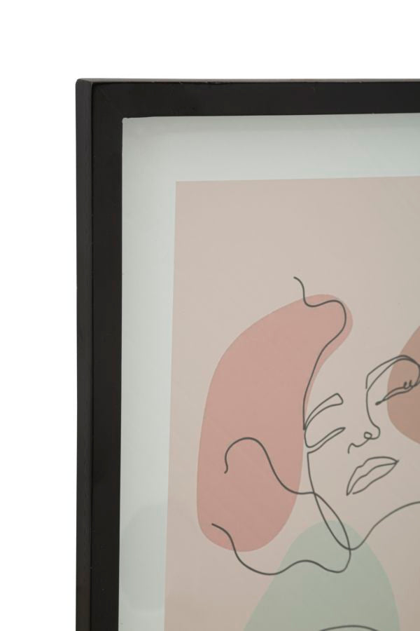 Quadro com Moldura – Multicolor – MDF e vidro