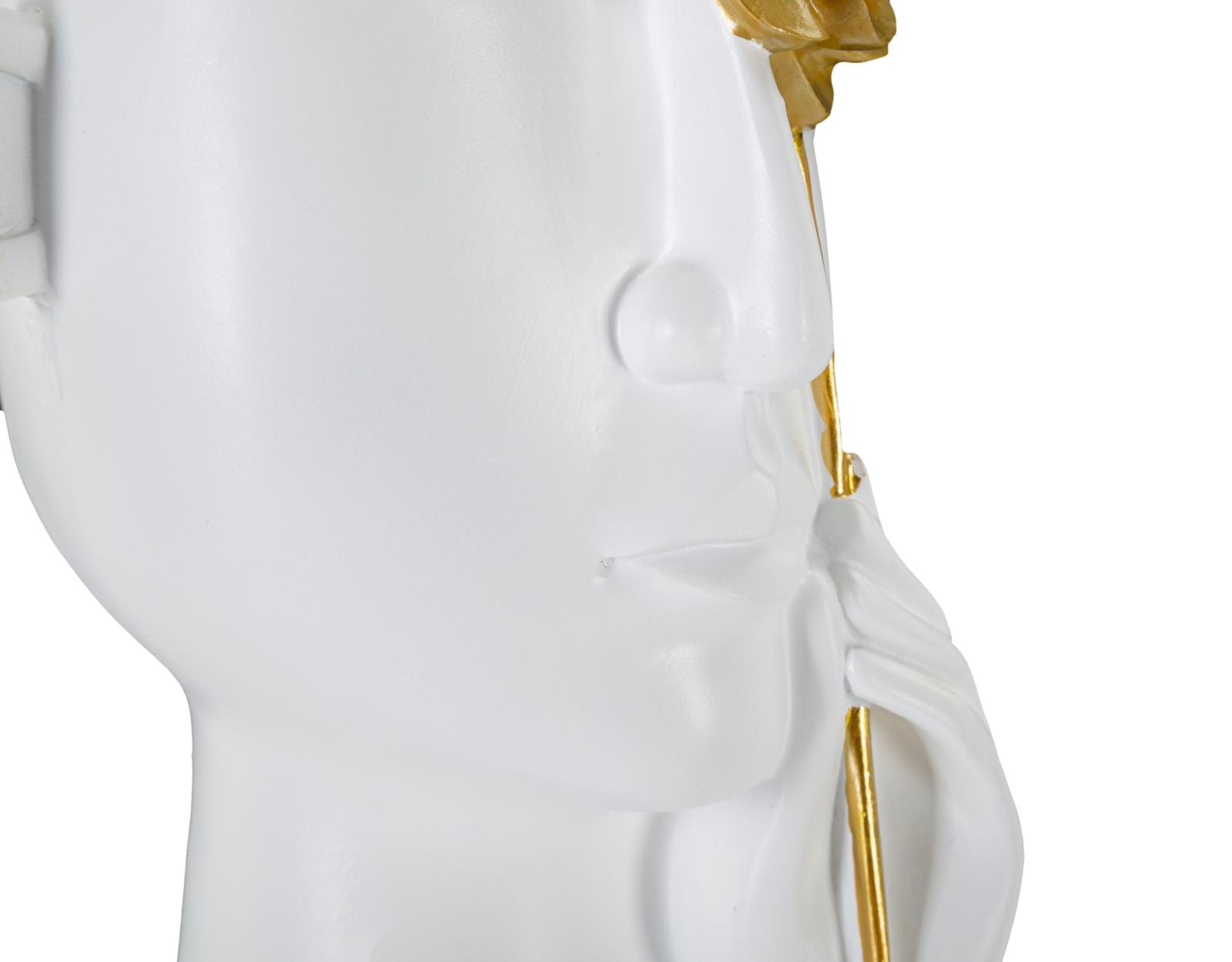 Vaso GLAM – Branco/Dourado