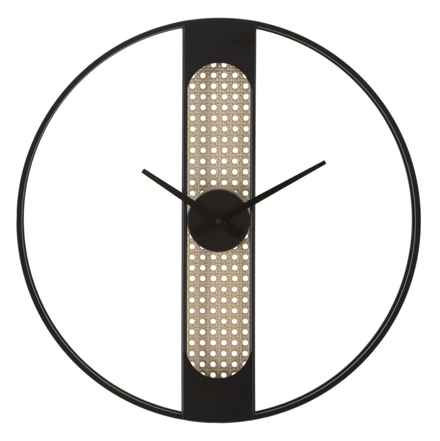 Relógio de Parede Redondo – Preto/Creme – Ferro