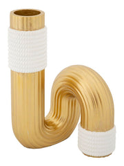Vaso GLAM – Dourado/Branco