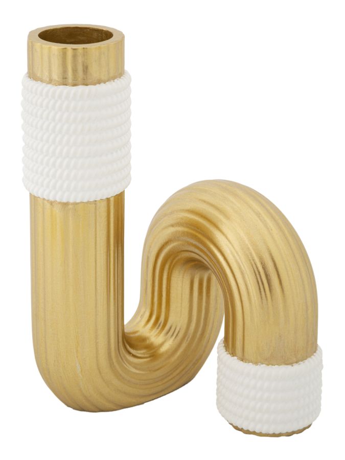 Vaso GLAM – Dourado/Branco