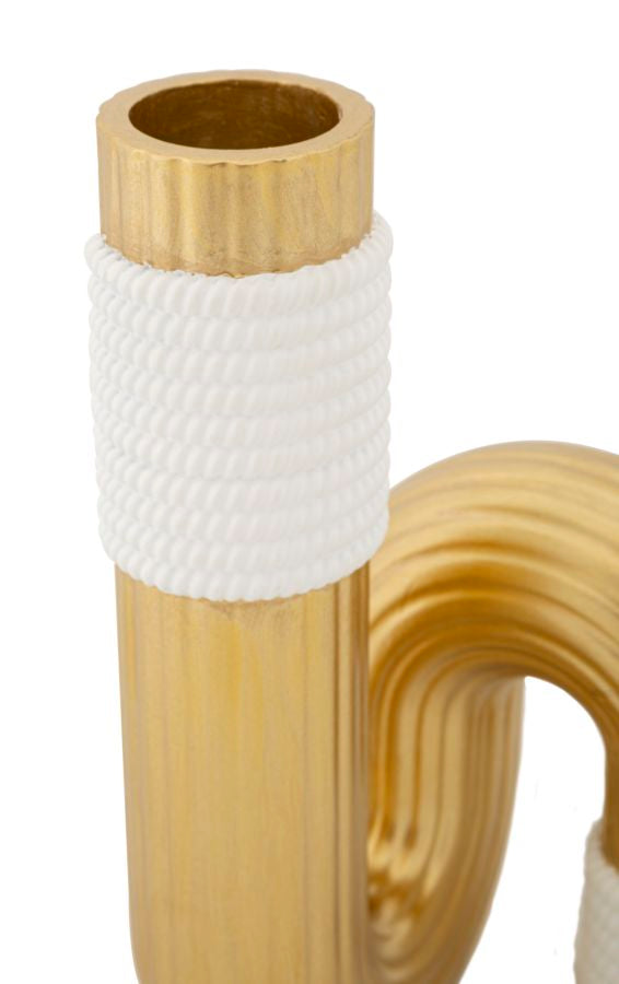 Vaso GLAM – Dourado/Branco